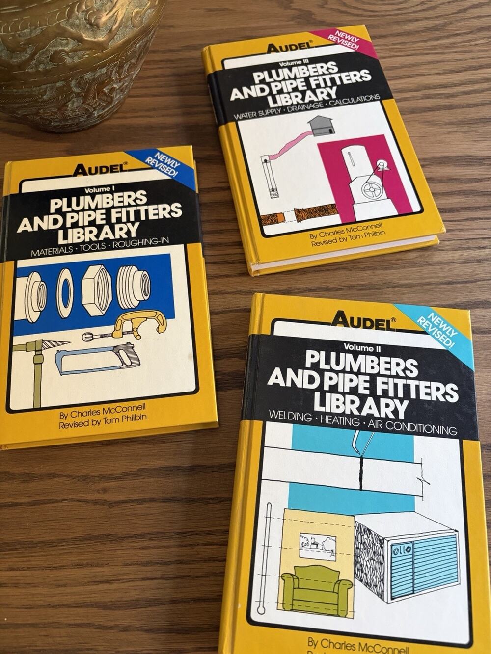 Vintage 1980s Audels Plumbers And Pipe Fitters Library Hardcover 3 Volumes